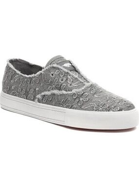 Rocket Dog Gray Lace-Overlay Slip-On Platform Sneakers